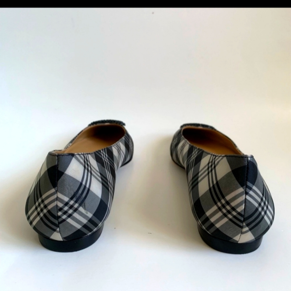 Talbots’s plaid black and white flats 7½M - Picture 4 of 5